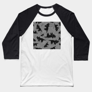 Tasmanian Devil Greys Baseball T-Shirt